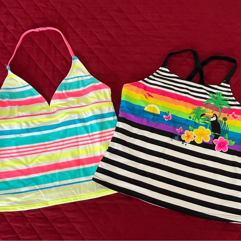 OP Girls' Stripe Swim Tops